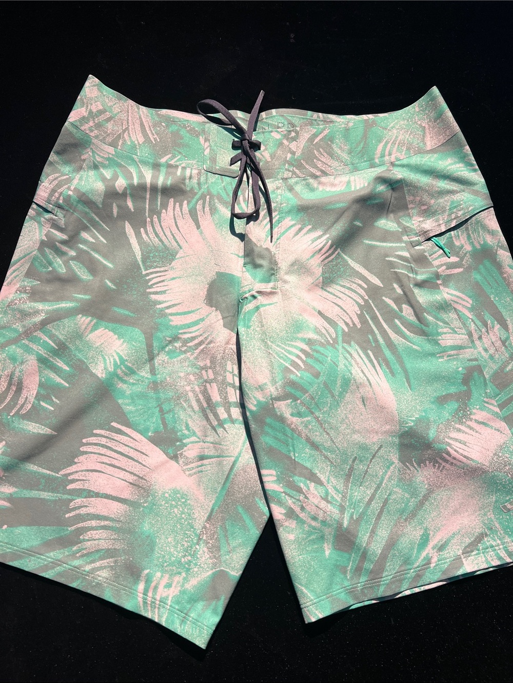 lululemon athletica Teal Green Marble Waistband surf 🏄🏼‍♂️ shorts 🩳